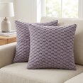 thumbnail image 2 of Unique Bargains Pack of 2 Soft Fuzzy Plush Cushion Cover Grey 18" x 18", 2 of 8