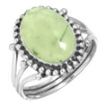 thumbnail image 1 of 925 Silver Ring For Women - Men Green Natural Prehnite Stone Silver Ring Size 11 Handmade Silver Ring Size 11 Gift For Sister On New Year 925 Silver Jewelry With Gemstone, 1 of 6