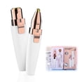 thumbnail image 1 of Dsseng Facial Hair Removal for Women  Rechargeable Eyebrow Trimmer and Painless Hair Removal 2 in 1 Electric Eyebrow Razor Epilator Built-in LED Light for Lips Nose Face Body Peach Fuzz, 1 of 1