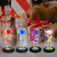 thumbnail image 4 of Flor Gift Childom Rainbow Rose en cúpula de cristal para mujer, 4 of 7