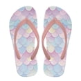 thumbnail image 2 of Psesaysky Kids Flip Flops Mermaid Scale Print Boys Girls Sandals Water Shoes Boys Girls Unisex-Child Beach Shoes Flip Flops Size 12, 2 of 7