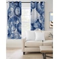 thumbnail image 2 of White Ocean Conch Blackout Curtains for Bedroom Living Room Darkening Curtains 90 Inch Summer Coastal Nautilus Retro Black Out Window Curtain Privacy Window Treatment Grommet Drapes 52"x90"x2, 2 of 9