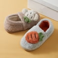 thumbnail image 5 of Vedolay Slippers for Kids Winter Toddler Girls Cartoon Warm Indoor House Slippers Grey,20, 5 of 5