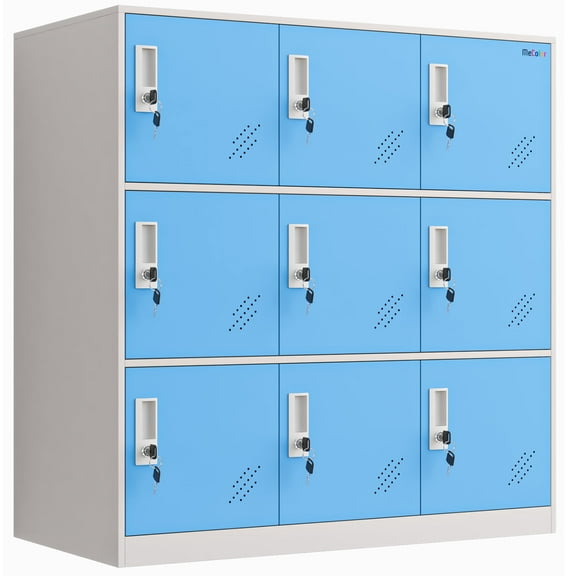 Mecolor Furniture Big Capacity 9 Door Gym Metal Storage Locker Factory Tool Steel box