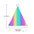thumbnail image 3 of Salouo Rainbow Scales2 for Adult Christmas Hat Xmas Holiday Hat Santa Hat for Women & Men Festive Headwear Accessories Fit for Christmas/ New Year/Holiday/Party,1PC, 3 of 6