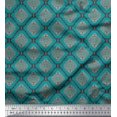 thumbnail image 1 of Soimoi polyester Crepe Fabric Flamingo & Moroccan Damask Print Fabric by the Yard 52 Inch Wide, 1 of 3