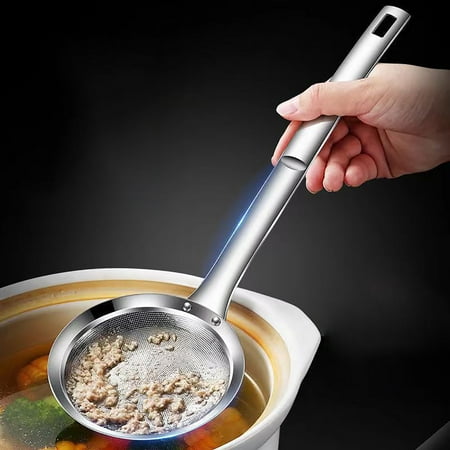 

Lystmrge Stainless Steel Slow Cooker 304 Stainless Steel Fine Mesh Strainer Fine Mesh Sieve Stainless Steel Colander Food Strainer Colander Sieve With Long Handle Cooking Utensils