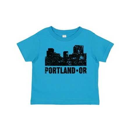 

Inktastic Portland Oregon City Skyline with Grunge Gift Toddler Boy or Toddler Girl T-Shirt