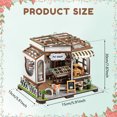 thumbnail image 2 of Threns DIY Miniature Dollhouse Kit Wooden Miniature House Kit with Sensor Light Miniature Pet Shop Model Building Kits for Teen Adults, 2 of 8