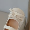 thumbnail image 5 of GiLiling Girls Mary Jane Ballet Flats, Bowknot Adjustable Strap Shoes with Soft Rubber Sole, Closed-Toe PU Leather Dress Shoes for Weddings Parties Everyday Wear (White, 2-2.5 Years), 5 of 8