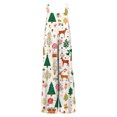 thumbnail image 3 of Women's Casual Loose Jumpsuit with Christmas Print, Green, Size XL, 3 of 4