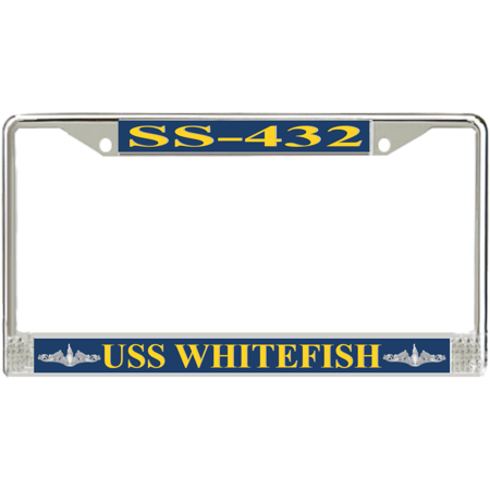 USS Whitefish SS-432 License Plate Frame