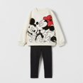 thumbnail image 1 of Sudadera de Mickey Mouse para niños pequeños, conjunto de 2 piezas de Leggings negros, sudaderas con capucha casuales, ropa de moda de otoño, 1 of 3
