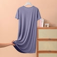 thumbnail image 5 of Women's Casual Dress Short Sleeve Round Neck Comfortable Home Leisure Spring Summer Flowy Lightweight Breathable Soft Stretchy Fashionable Versatile Everyday Wear Womens Casual Trendy Midi Dresses, 5 of 8