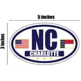 thumbnail image 3 of Flag of North Carolina / American Flag Oval 3M Vinyl Bumper Sticker Decal | Navy & Gold Charlotte, NC Sticker Vinyl Decal, 3 of 3