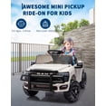 thumbnail image 1 of Licensed 12V Kids Ride On Truck with Parent Remote Control, Safety Belt, LED Lights & Music, 2 Speeds, Suspension, Double Doors, Dark Blue/Black/White, 1 of 7