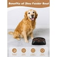 thumbnail image 3 of JASGOOD Slow Feeder Dog Bowls Large Breed, Puzzle Maze for Fast Eaters, Square Base, Non-Slip, Made Without BPA, Helps Prevent Bloat & Aid Digestion 5 Cups Black, 3 of 9