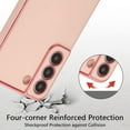 thumbnail image 3 of for Samsung Galaxy S21 5G Case Luxury Plating Edge Case Cover Slim Lightweight Glossy Bling Phone Case Soft TPU Shockproof Bumper Case Electroplated Case,Pink, 3 of 10
