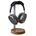 thumbnail image 1 of Soporte para auriculares de madera de nogal muso, soporte universal para auriculares con base de almacenamiento, soporte para auriculares de escritorio de madera para auriculares para juegos y auricul, 1 of 5