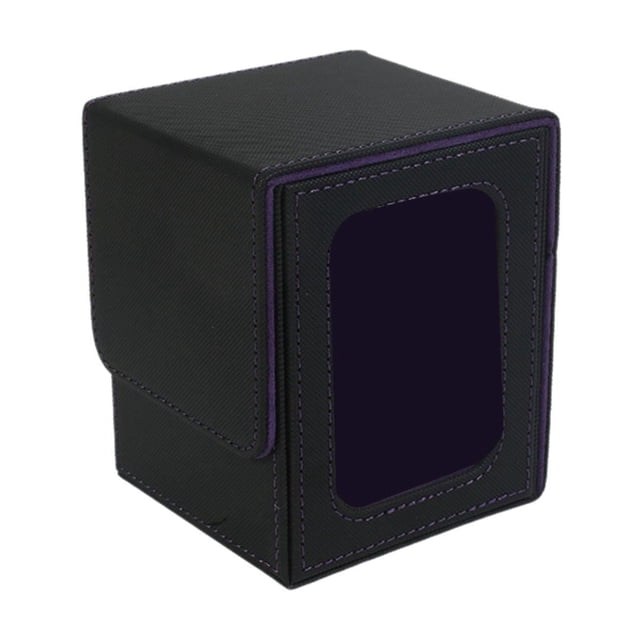 ZheElen Boîte pour Jeu de Cartes, Support de Cartes de Jeu, Étui de Protection pour Cartes de Jeu, Boîte pour Jeu de Cartes, Étui d'Affichage TCG pour Cartes, Noir pour Violet