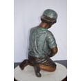 thumbnail image 6 of Nifao Young Child Playing With His Dog Bronze Statue – Home Decor Sculpture, 18"L x 17"W x 26"H, 6 of 12