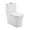 White, variant on Concorde One Piece Square Toilet Dual Flush in Matte Grey 1.1/1.6 gpf