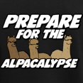 thumbnail image 3 of CafePress - Prepare For The Alpacalypse Women's Dark Pajamas - Women's Short Sleeve Print T-Shirt and Pants Dark Cotton Pajama Set, 3 of 7
