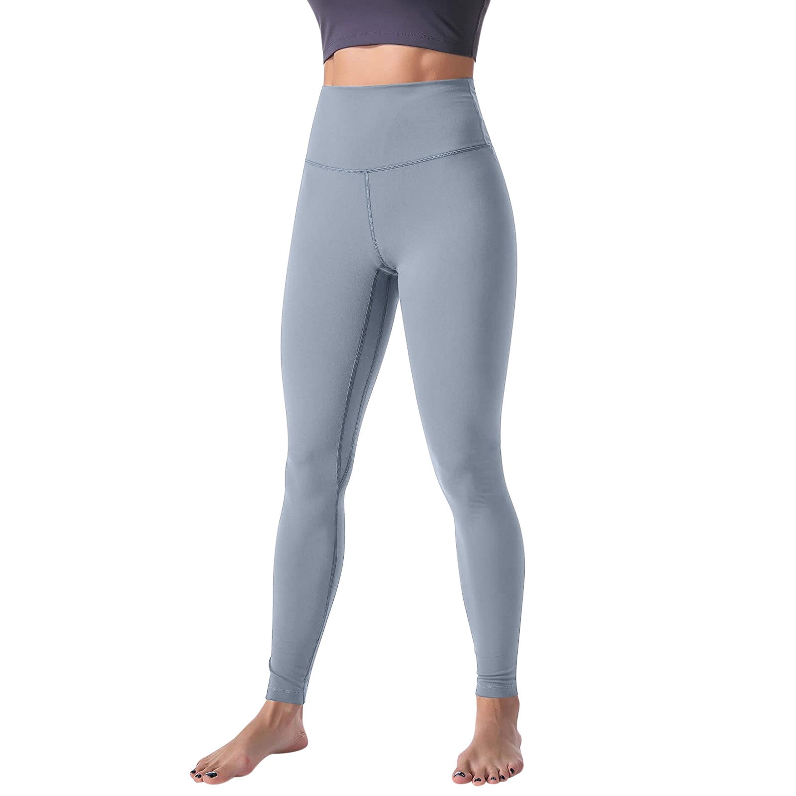JDEFEG Womens Yoga Pants Under 20 Open Bottom Size Large Solid