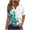 Blue/4, variant on Tops for Women Short Sleeve V Neck 2024 Summer Casual T Shirt Tee Fashion Button Blouses Basic Pullover Top