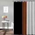 thumbnail image 4 of Shower Curtain Brown Black Lines Shower Curtains for Bathroom Decor Boho Style Shower Curtain Sets with Hooks Waterproof Fabric Bath Curtain Small Stall 36" X 72", 4 of 6