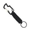 thumbnail image 4 of Paracord Rope Ring Stainless Steel Knitted Portable Paracord Ring Paracord Camping Survival Key Ring for Outdoor, Black, 4 of 9