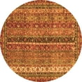 thumbnail image 1 of Ahgly Company Indoor Round Oriental Orange Modern Area Rugs, 5' Round, 1 of 4