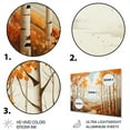 thumbnail image 3 of Designart "Birch Woods Autumn I" Floral Metal Wall Art Prints, 3 of 5