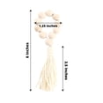 thumbnail image 3 of Efavormart 4 Pack | 6" Cream Farmhouse Country Wood Bead Napkin Rings With Tassels, Rustic Boho Chic Napkin Holders, 3 of 11