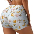thumbnail image 2 of Fotbe Squirrel In The Forest Seamless Shorts, Womens Workout Shorts High Waist Stretch Booty Short for Gym/Yoga/Running/Biking-Small, 2 of 9