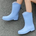 thumbnail image 2 of EHQJNJ Rain Boots Women Short Summer Fashion Rain Shoes Outside Waterproof Shoes Kitchen Rubber Shoes Soft Bottom Comfortable Middle Tube Rain Boots Womens Rainboots Boots, 2 of 8
