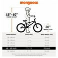 Mongoose Rebel Boys 20 inch Kids BMX Bike, Ages 713, Black