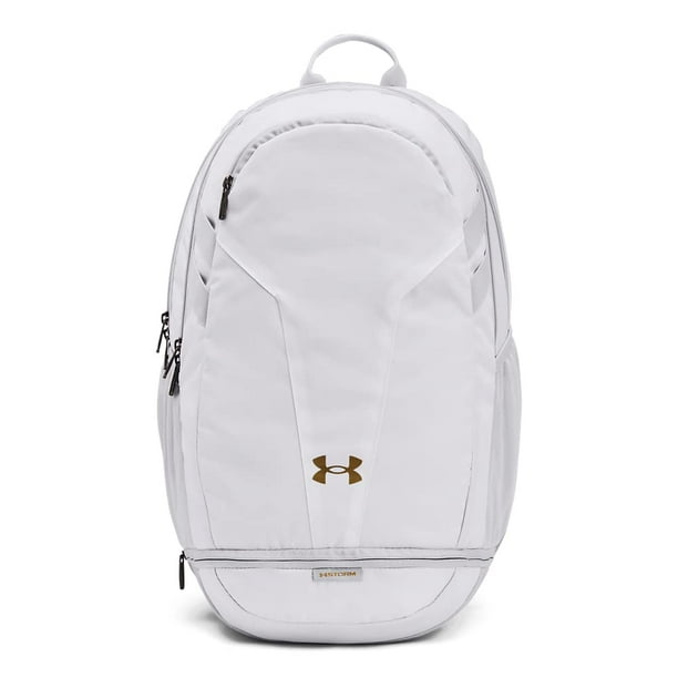 Mochila Under Armour Unisex Hustle 5.0 Team blanco/dorado