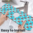 thumbnail image 6 of Fuzoiu Crab Swims In The Ocean Print Kitchen Faucet Suction Pad, Sink Splash Guard Faucet Mat, Faucet Handle Drip Catcher Tray Drying Mat For Bathroom Kitchen Bathroom Countertop, 6 of 7