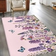 thumbnail image 2 of Watercolor Floral Area Rugs 2.7'x5', Washable Small Throw Rugs for Kitchen Bedroom, Spring Lavender Daisy Butterflies Pink Indoor Outdoor Rug Non-Slip Low Pile Carpet Runner Reversible Floor Mats, 2 of 8