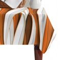 thumbnail image 4 of Burnt Orange White Moire Table Cloth Waterproof Tablecloths, Modern Abstract Art Tablecloth Dining Table Cover for Kitchen Party Tabletop Outdoor, Rectangle Tablecloth 52x70 Inch, 4 of 9
