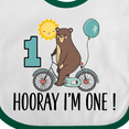 thumbnail image 4 of Inktastic 1st Birthday Bear on Bicycle 1 Year Old Boys or Girls Baby Bib, 4 of 4
