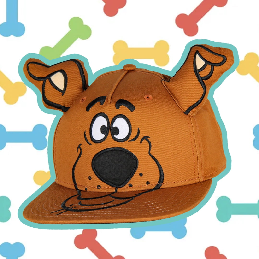 Scooby Doo Embroidered Character Face Adult Adjustable Snapback Hat Cap With 3D Ears