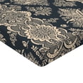 thumbnail image 2 of Ambesonne Damask Fitted Sheet, Victorian Baroque Style, Twin Size, Charcoal Grey Cream, 2 of 3