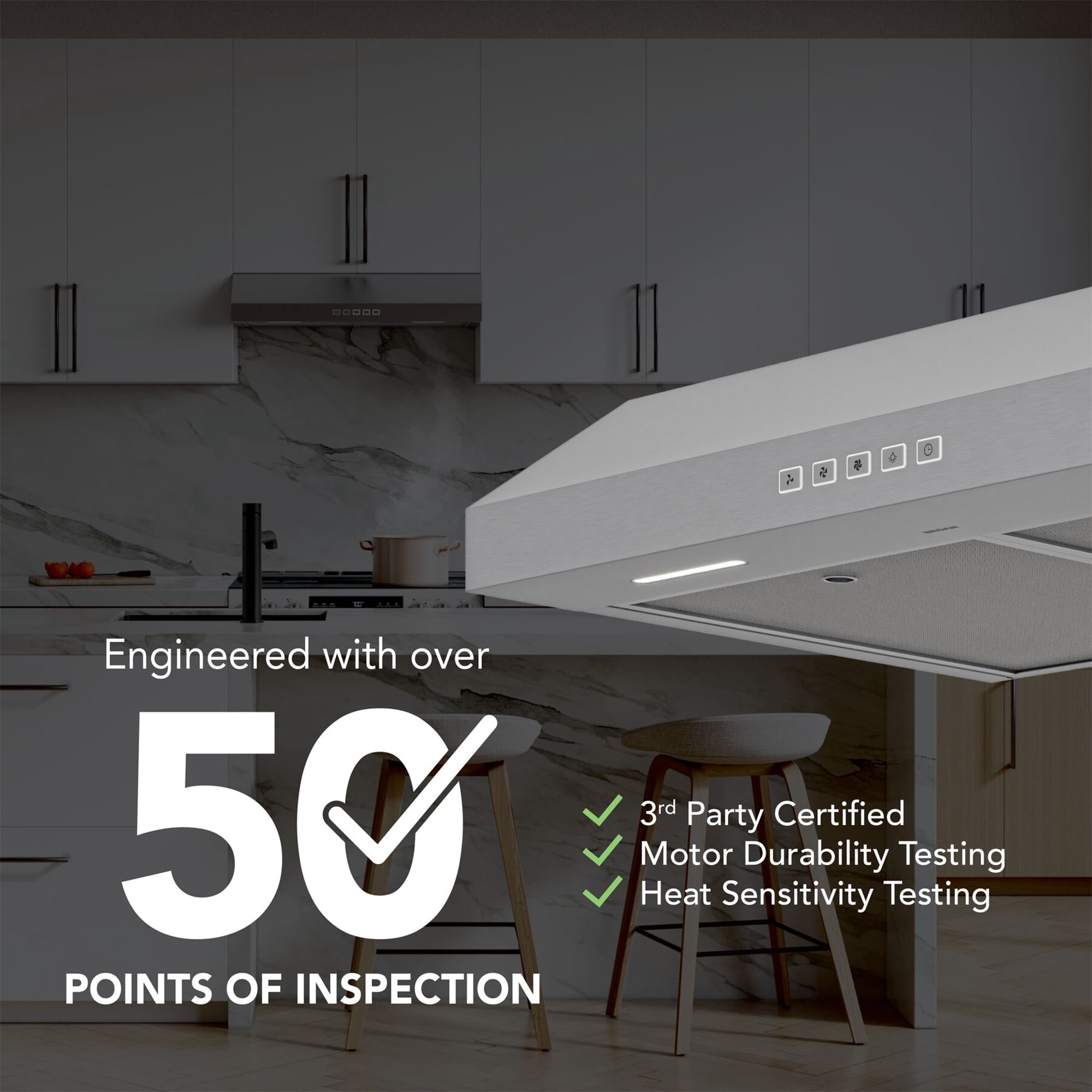 Broan-NuTone 30" Under Cabinet Rangehood, ENERGY STAR, 350 Max Blower CFM, Stainless Steel