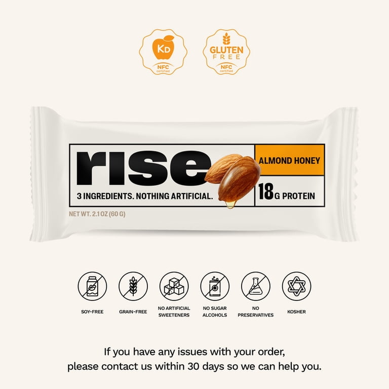 Rise Bar Protein (Almond Honey) 12 Bars