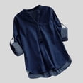 thumbnail image 2 of CONZONE Women's Summer Denim T-Shirts Short Sleeve Denim T Shirts for Women Casual V Neck Solid Color Lightweight Tees Soft Cozy Dailywear, 2 of 4