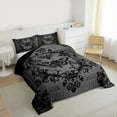 thumbnail image 3 of Homewish Rustic Victorian Flower Bedding Comforter Set,Baroque Damask Pattern Twin Comforter Sets,Gothic Moth Bedding Set For Adult,Luxury Bedroom Decor Reversible,2pcs, 3 of 8