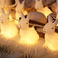 thumbnail image 5 of 10FT 20 Lights LED Easter Bunny String Lights for Patio, Room, and Window Decoration - Battery-Operated Party Pendant, 5 of 5