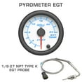 thumbnail image 5 of GlowShift | 1999-2007 Ford Super Duty 6.0 Powerstroke & 7.3 Powerstroke Gray Triple Pillar Pod with White 7 Color Series 60 PSI Boost Gauge, 2400 Pyrometer EGT Gauge & Trans Temp Gauge, 5 of 10